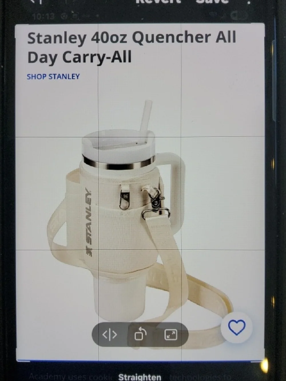 Stanley White 40 oz Quencher Carry-All Crossbody - Picture 4 of 4